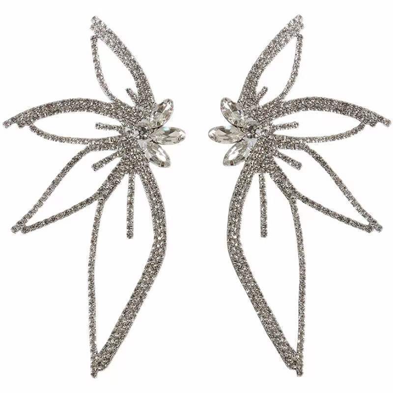 Wholesale Diamond Inlaid Butterfly Girl Alloy Earrings